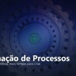 Engrenagens azuis interligadas representando automação de processos