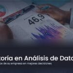 Profesional analizando informes y gráficos de datos sobre una mesa, ilustrando la consultoría en análisis de datos