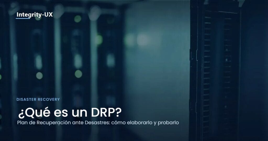 Servidores en un data center, imagen de portada del artículo sobre DRP (Plan de Recuperación ante Desastres)