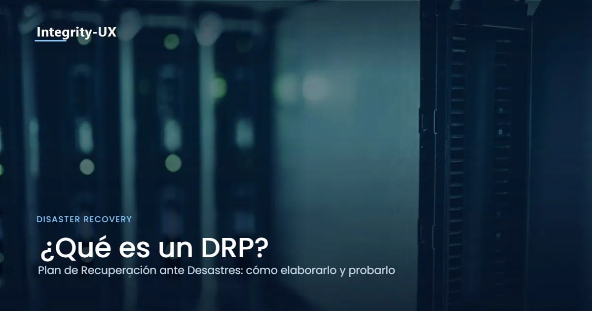 Servidores en un data center, imagen de portada del artículo sobre DRP (Plan de Recuperación ante Desastres)